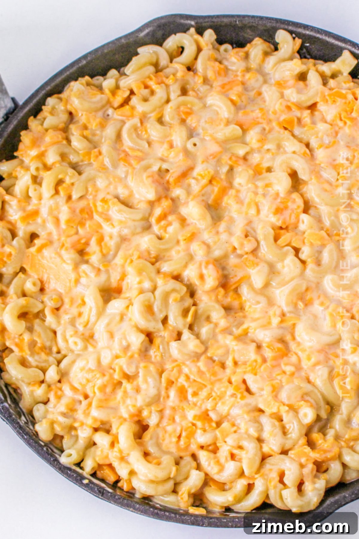 Ultimate Baked Mac and Cheese 7 A pan of bubbling homemade baked macaroni and cheese