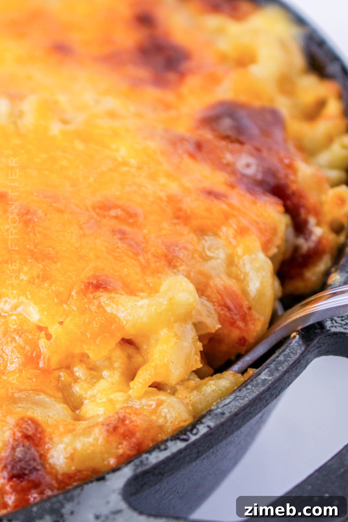 Ultimate Baked Mac and Cheese 8 Easy recipe for baked cheesy pasta in a cast iron skillet