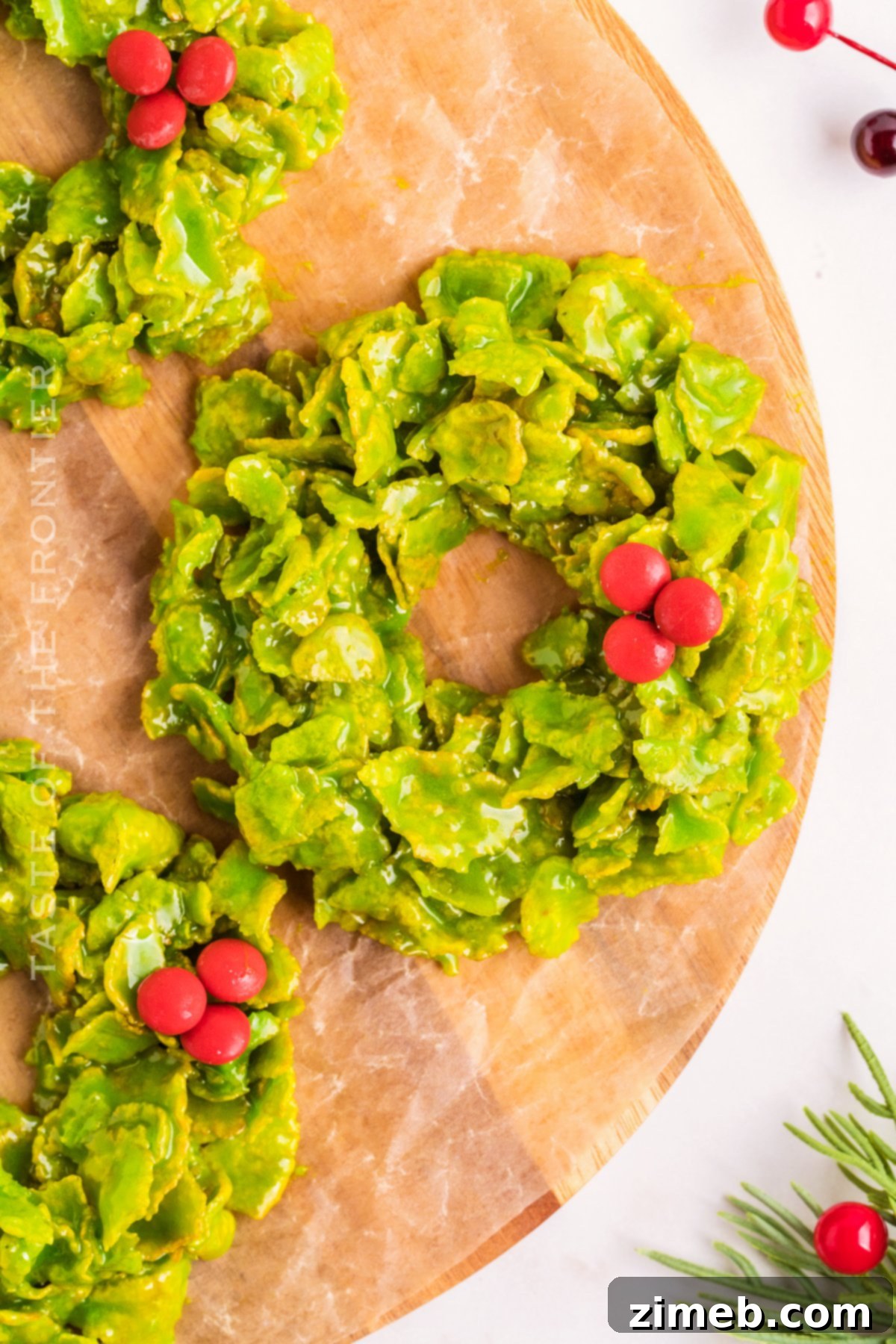 Easy Cornflake Wreaths 18 Beautifully arranged Cornflake Wreaths