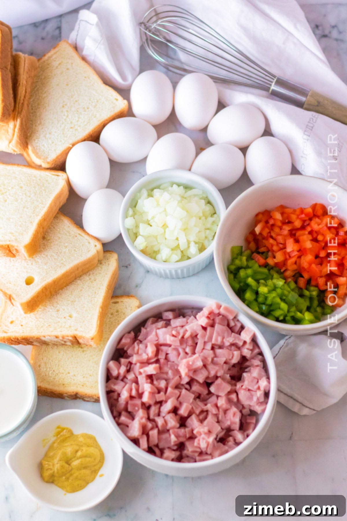 ingredients for Overnight Breakfast Casserole