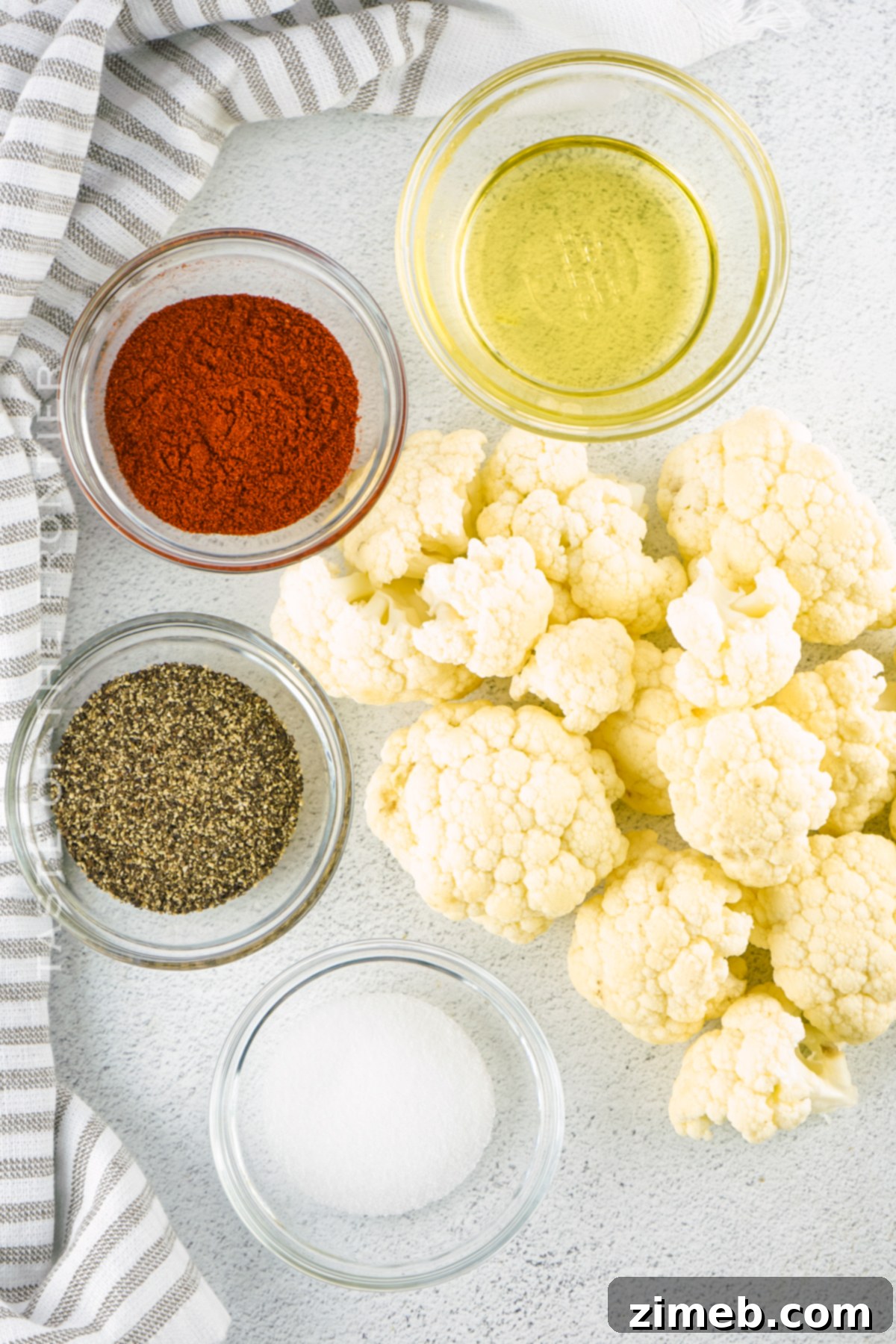 Ingredients for Air Fryer Cauliflower – Simple and Wholesome