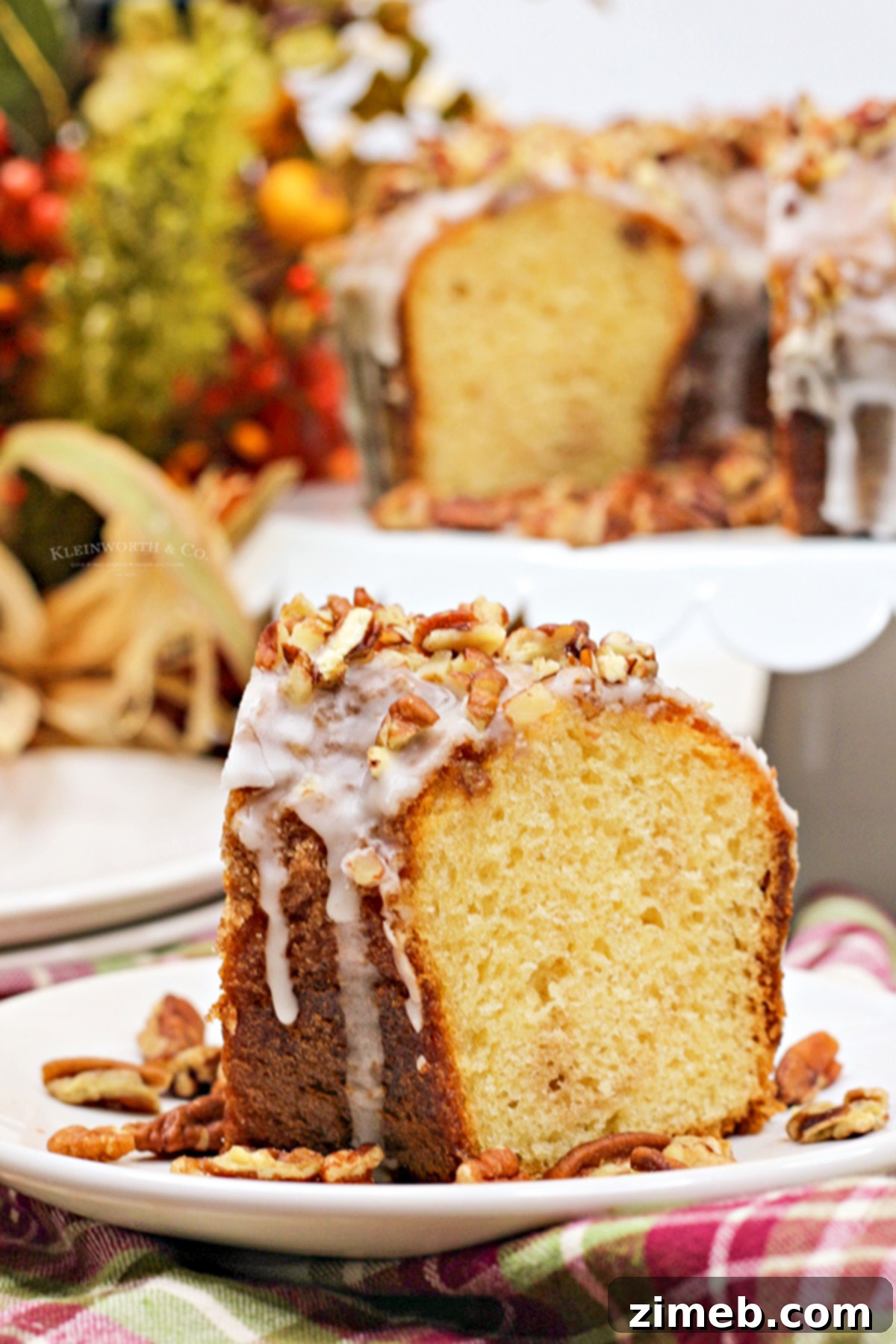 Decadent Bourbon Cake 5 Pumpkin Bourbon Cake Drizzled with Glaze