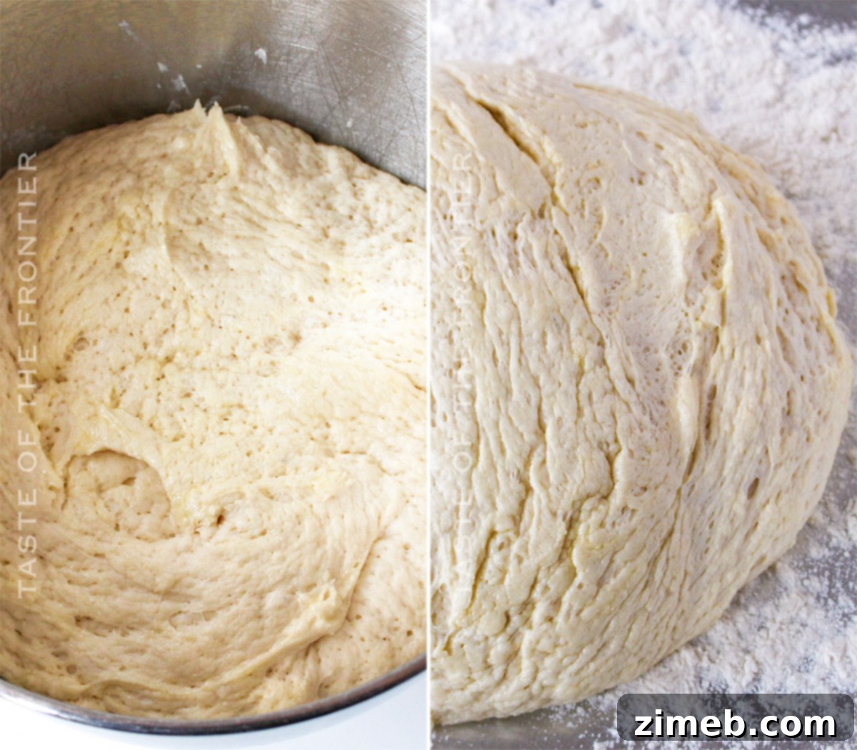 Hands-Off Dinner Rolls 6 turning out the dough
