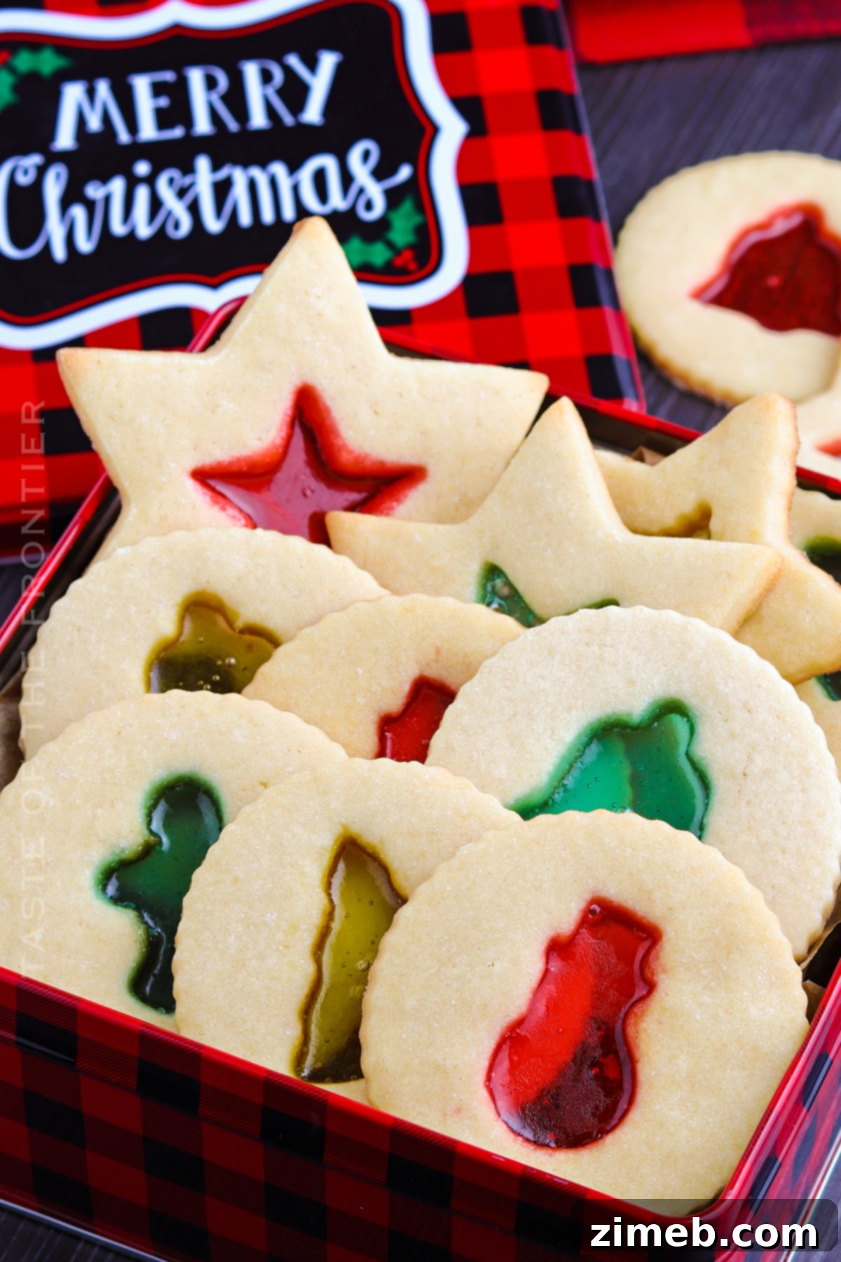Stained Glass Cookies on a cooling rack