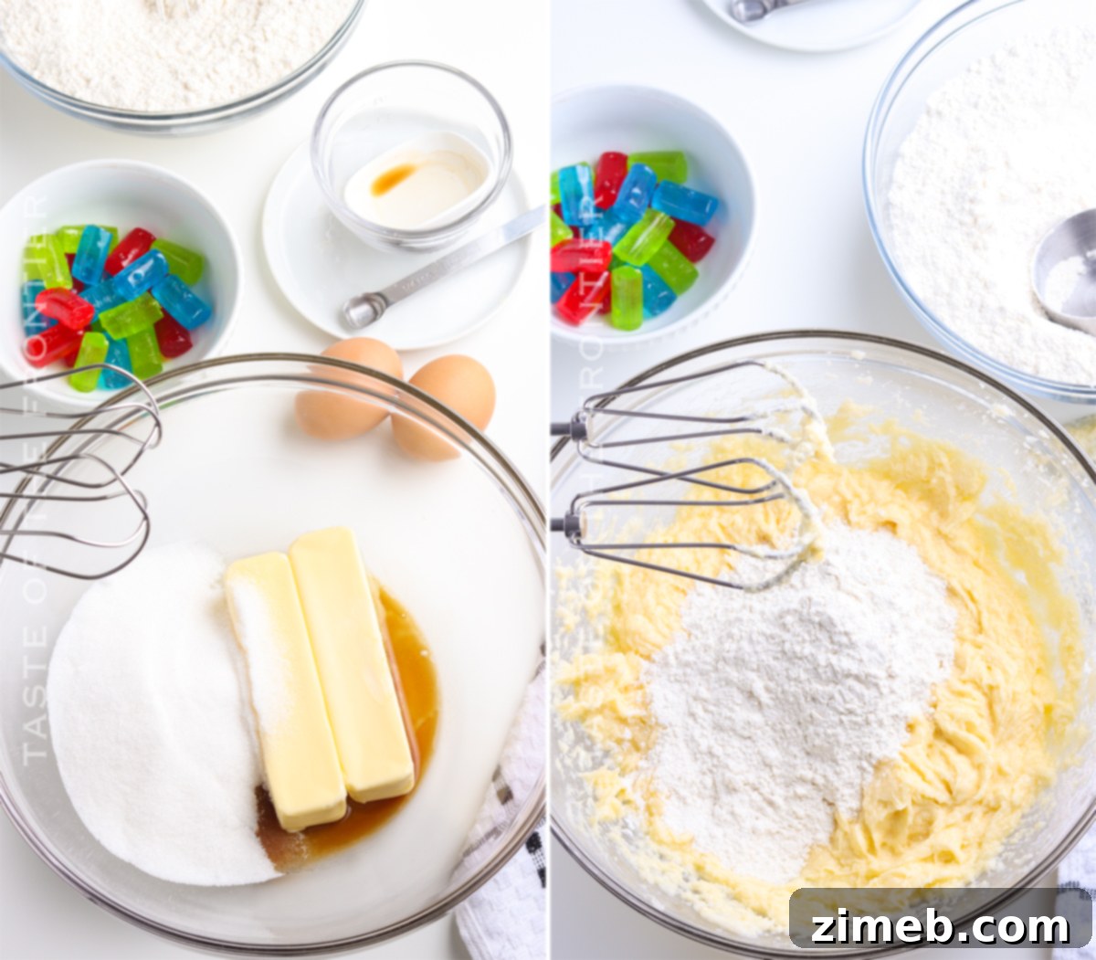 Making the cookie dough for stained glass cookies