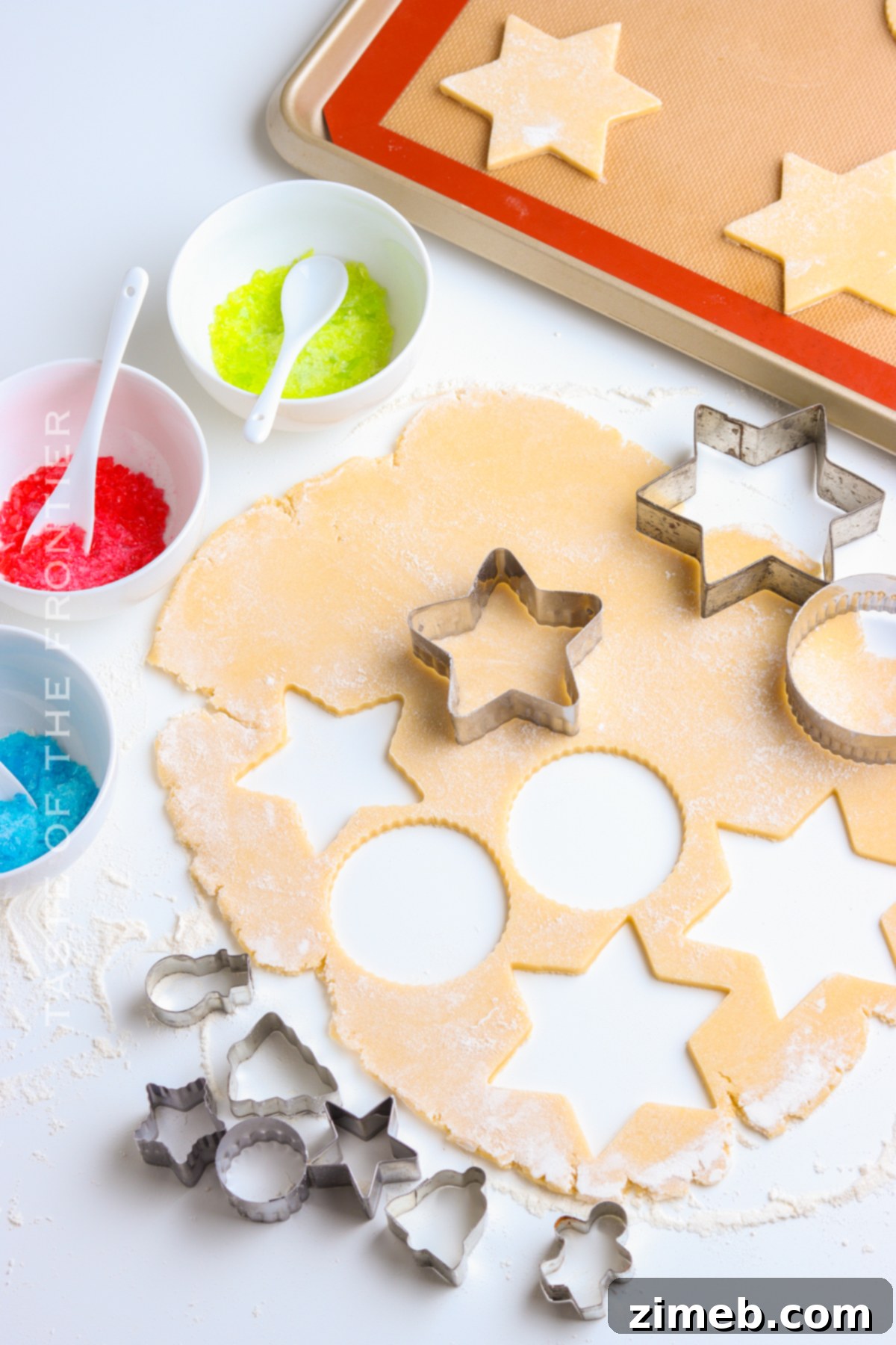 Cutting cookie shapes for stained glass cookies