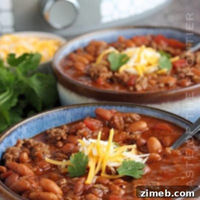 Cozy Comfort Slow Cooker Beef Stroganoff 14 Hearty Slow Cooker Chili with cheese and sour cream