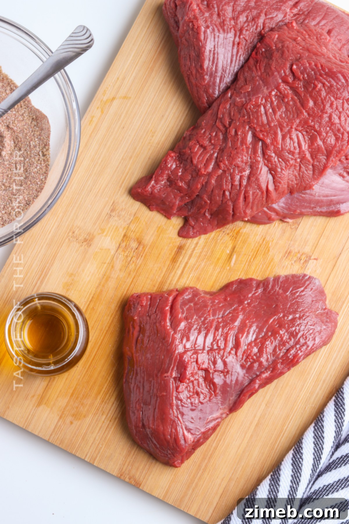 Applying Olive Oil to Venison Roast