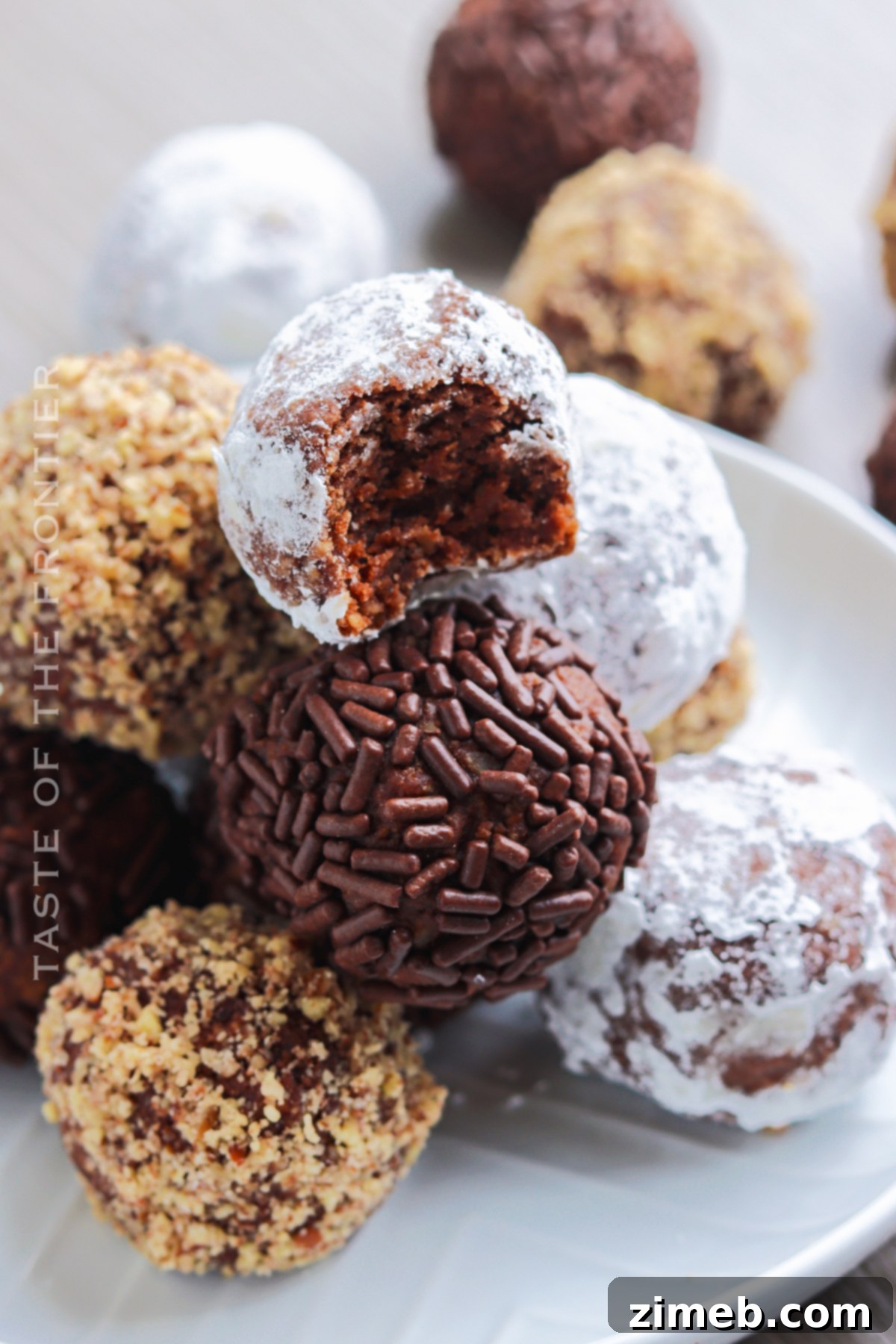Chocolate Rum Truffles 2 Delicious Homemade Rum Balls with various coatings