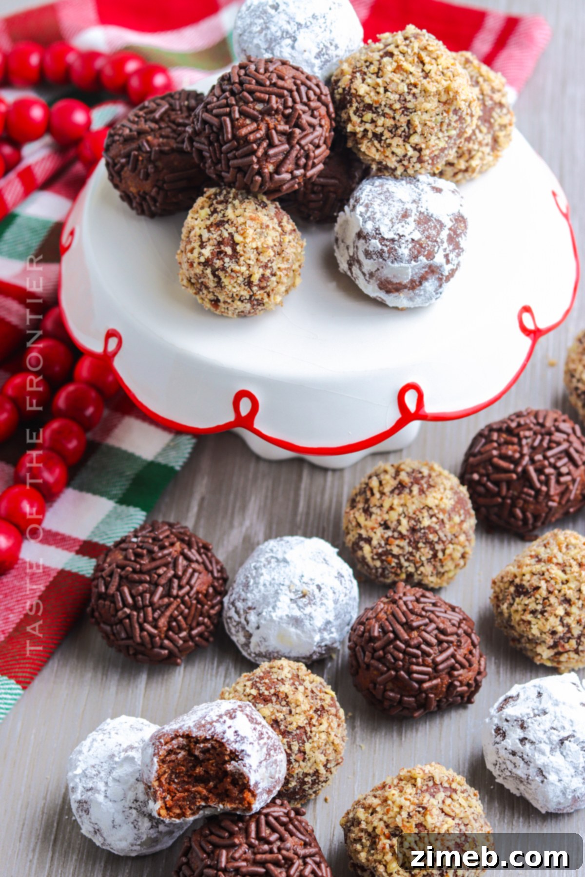 Chocolate Rum Truffles 3 Christmas No-Bake Rum Balls, a quick holiday dessert