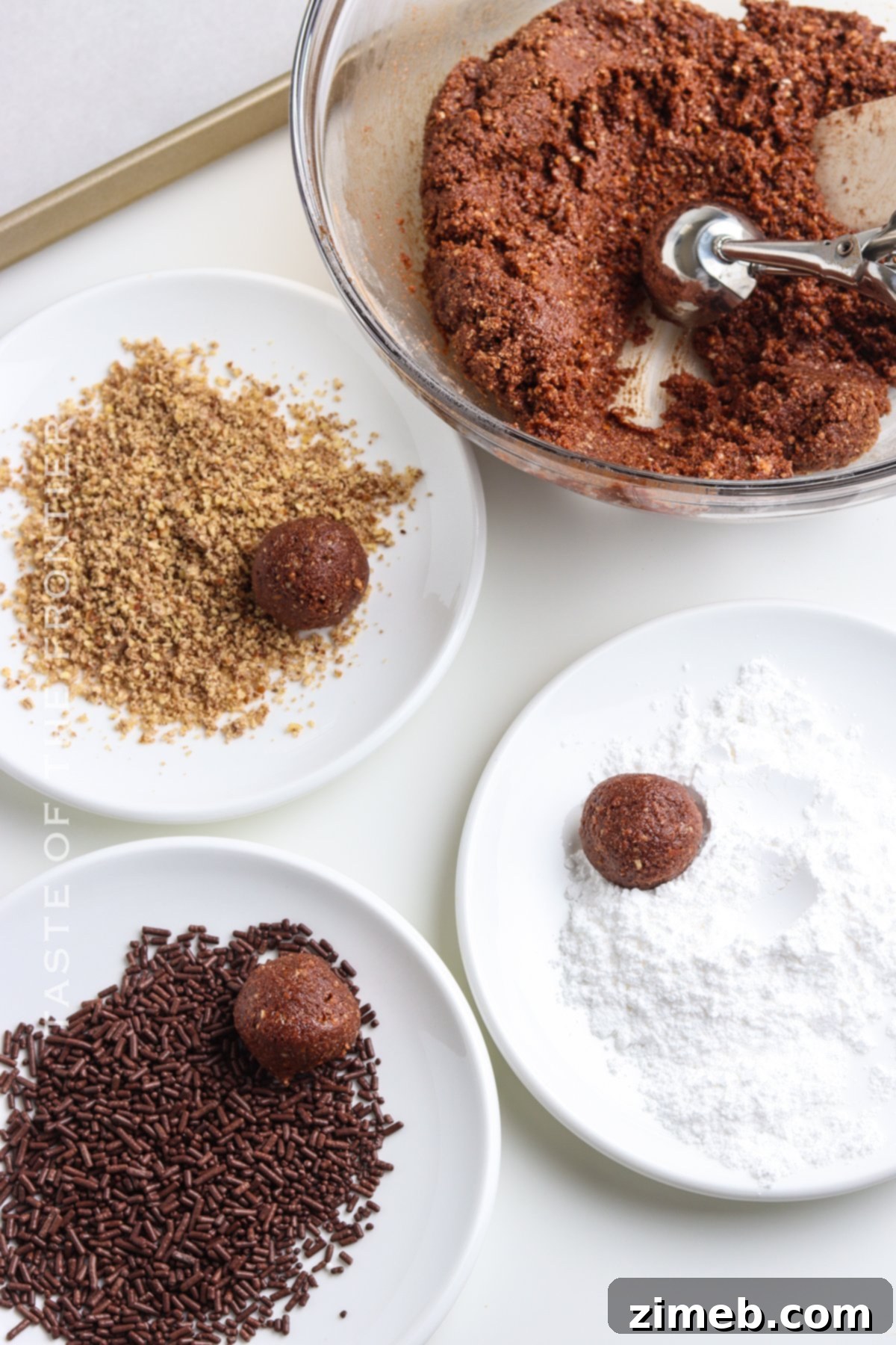 Chocolate Rum Truffles 7 How to make rum balls, step-by-step process