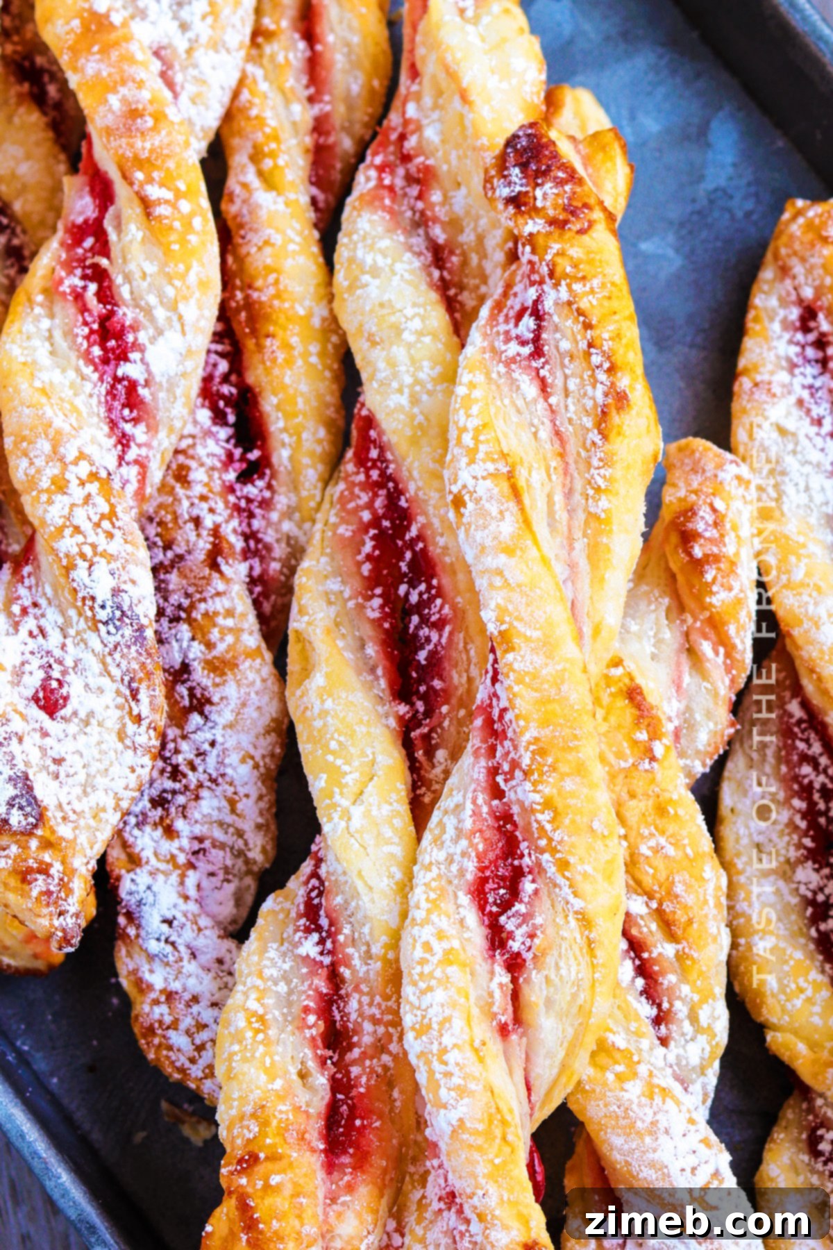 Raspberry Twisted Delights 2 Recipe for Raspberry Pastry Twists