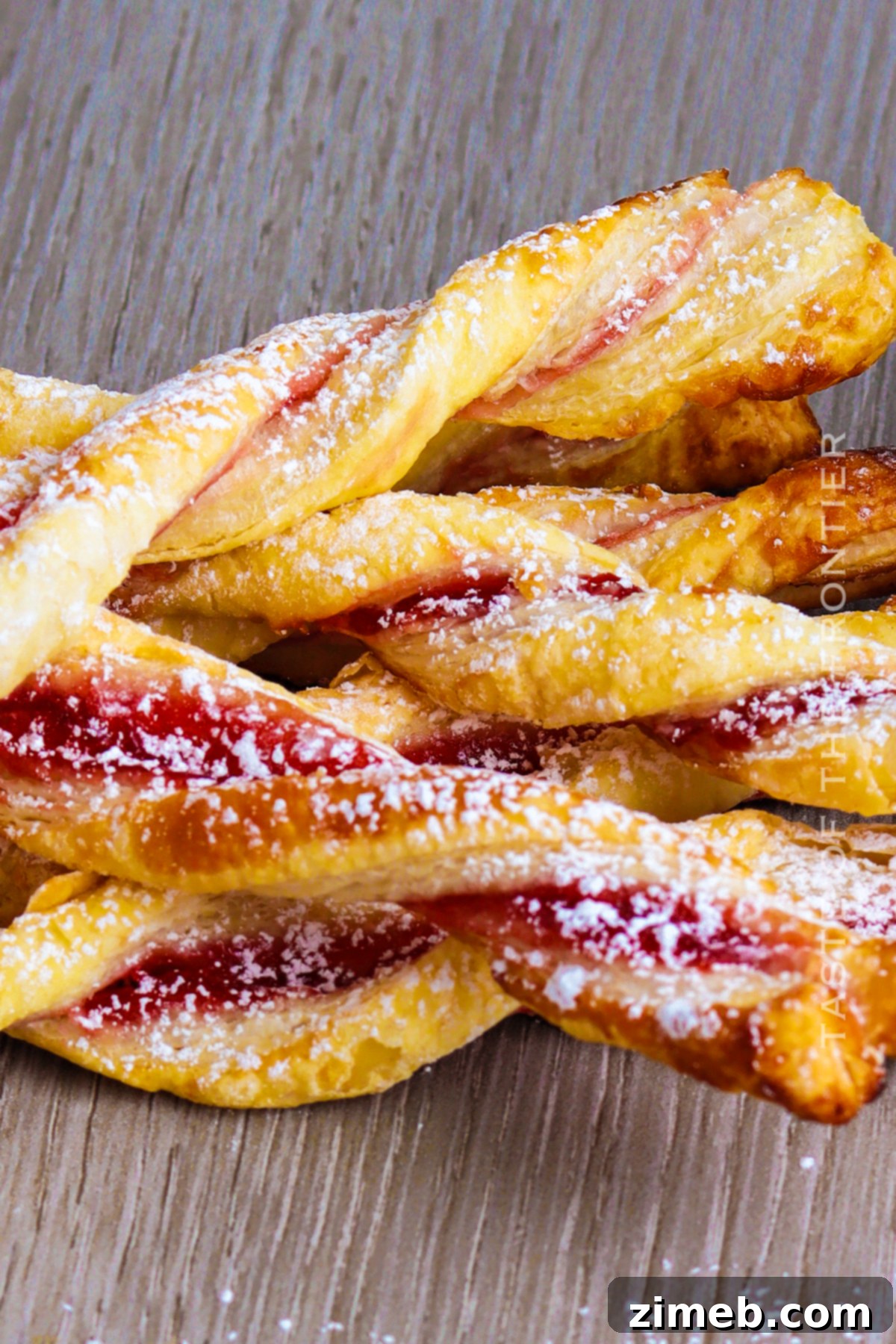 Raspberry Twisted Delights 18 Raspberry Pastry Sticks