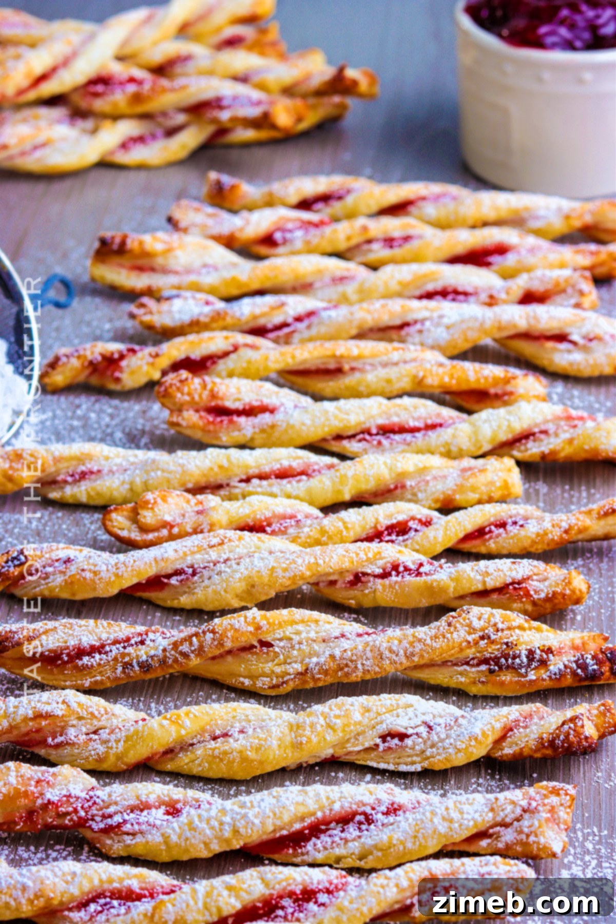 Raspberry Twisted Delights 3 Puff Pastry Twists