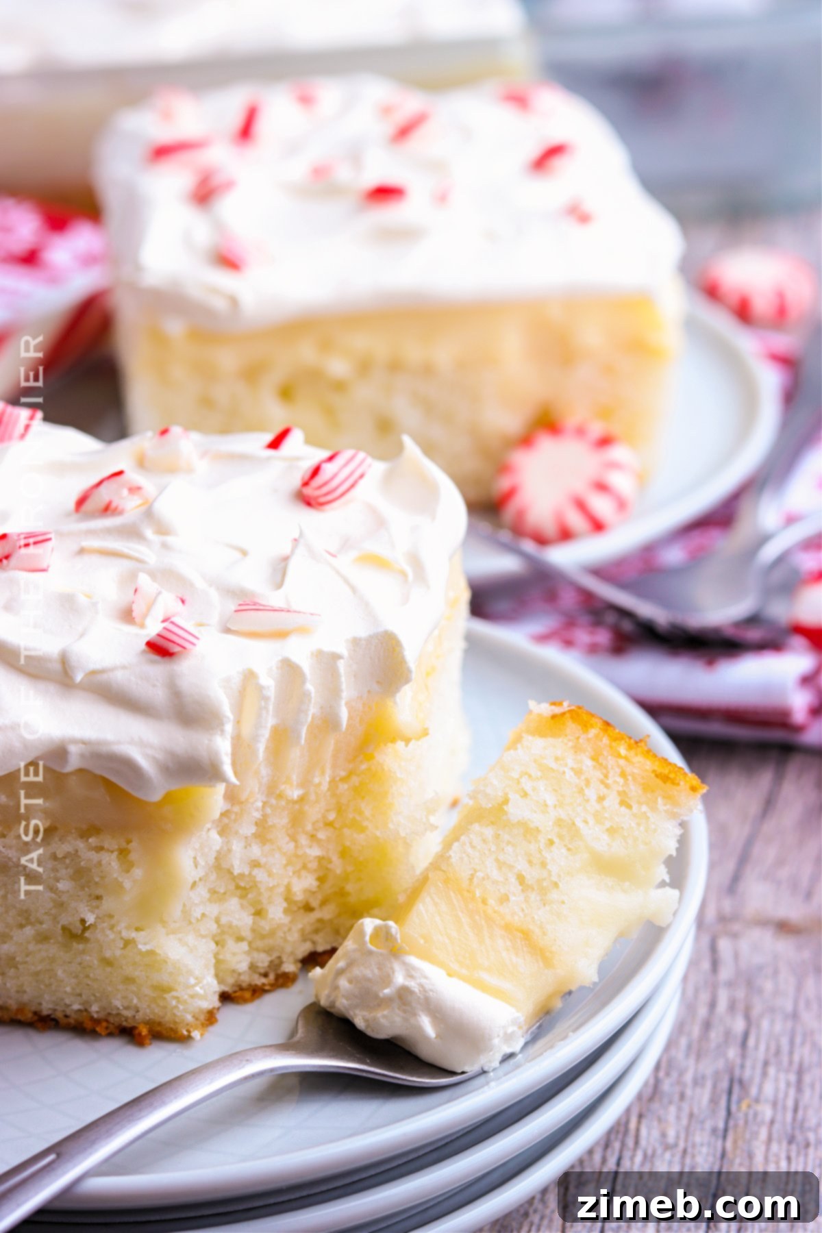 Festive Peppermint Cake 9 Holiday Cake Recipe, Peppermint Poke Cake