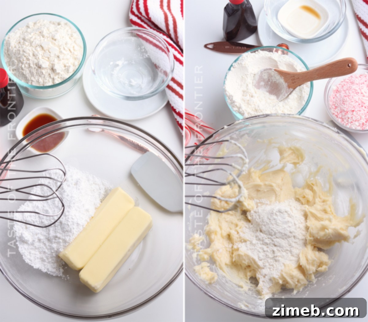 Winter Mint Snowball Delights 5 Step-by-step image showing how to make Peppermint Snowball Cookies