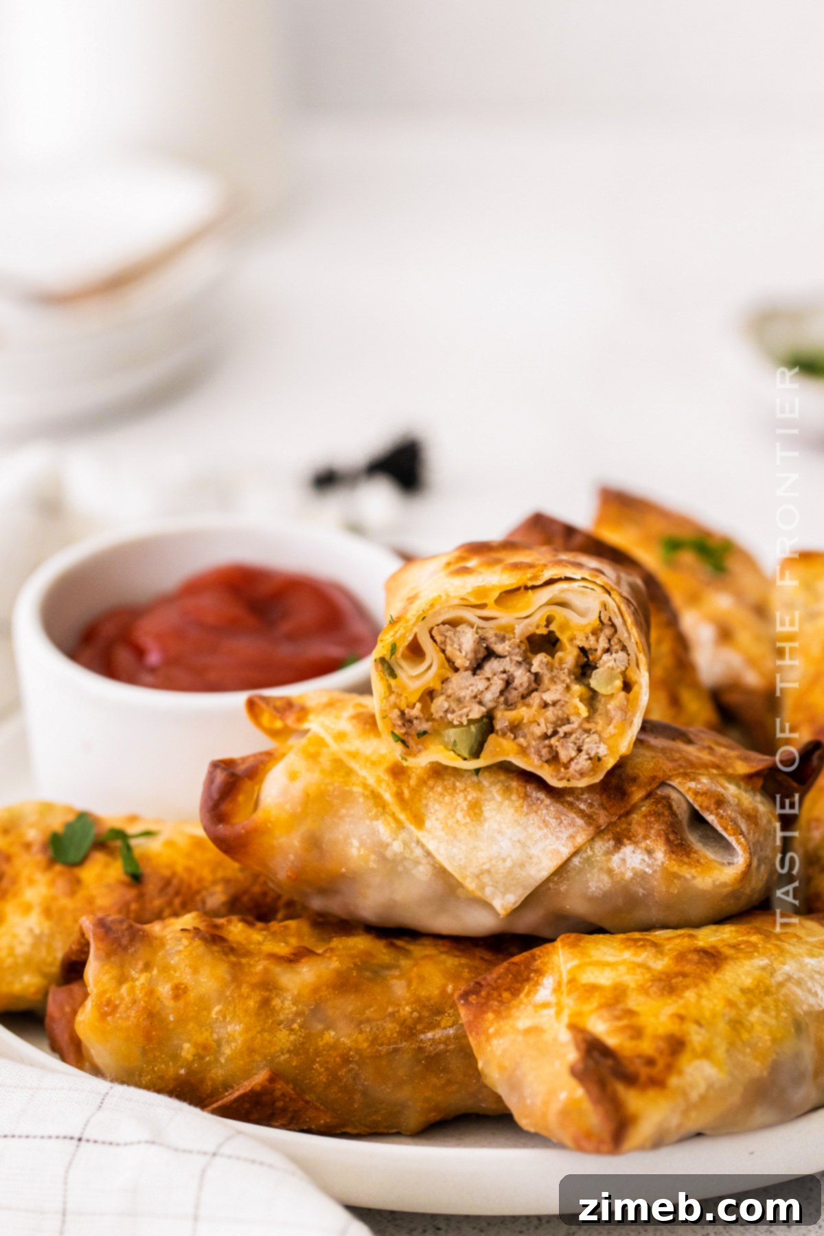 Crispy Air Fryer Cheeseburger Egg Rolls 18 Air Fried Egg Rolls