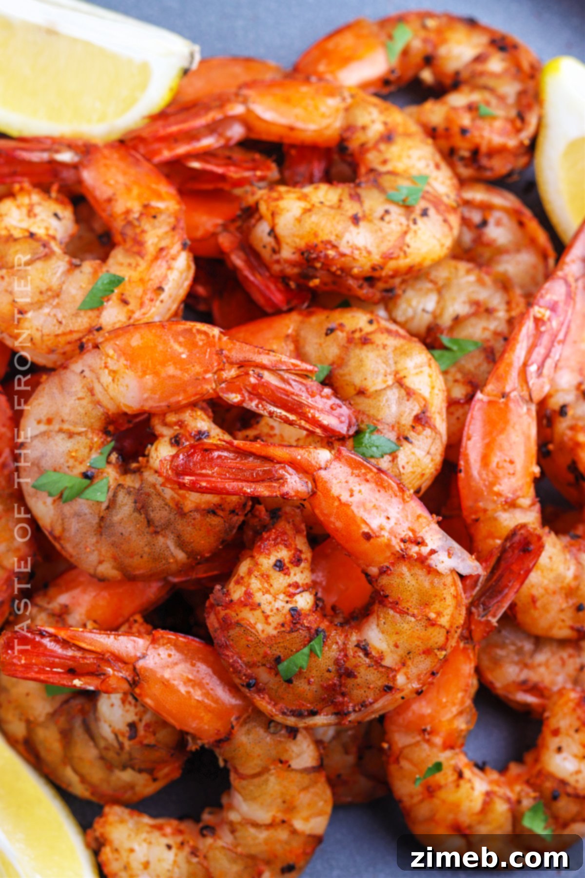Savory Smoked Shrimp 17 A large platter of perfectly cooked Smoked Shrimp, beautifully arranged and ready to be served.