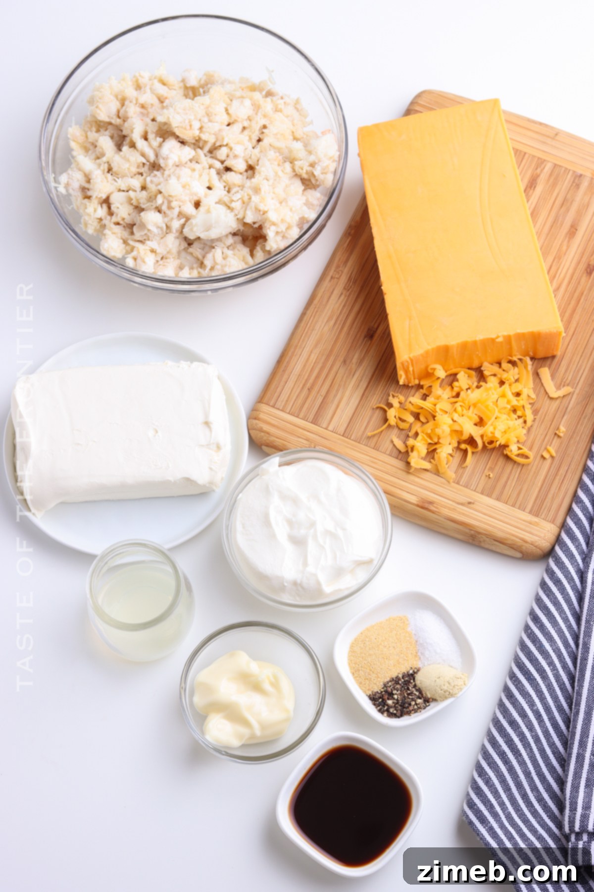 ingredients for Hot Crab Dip