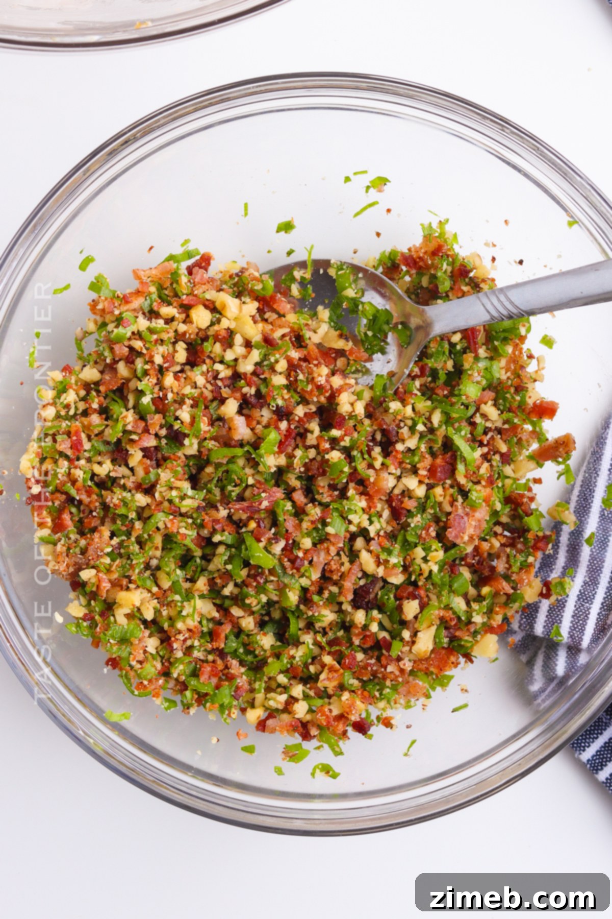 Delicious and savory coating mixture for a homemade cheese ball