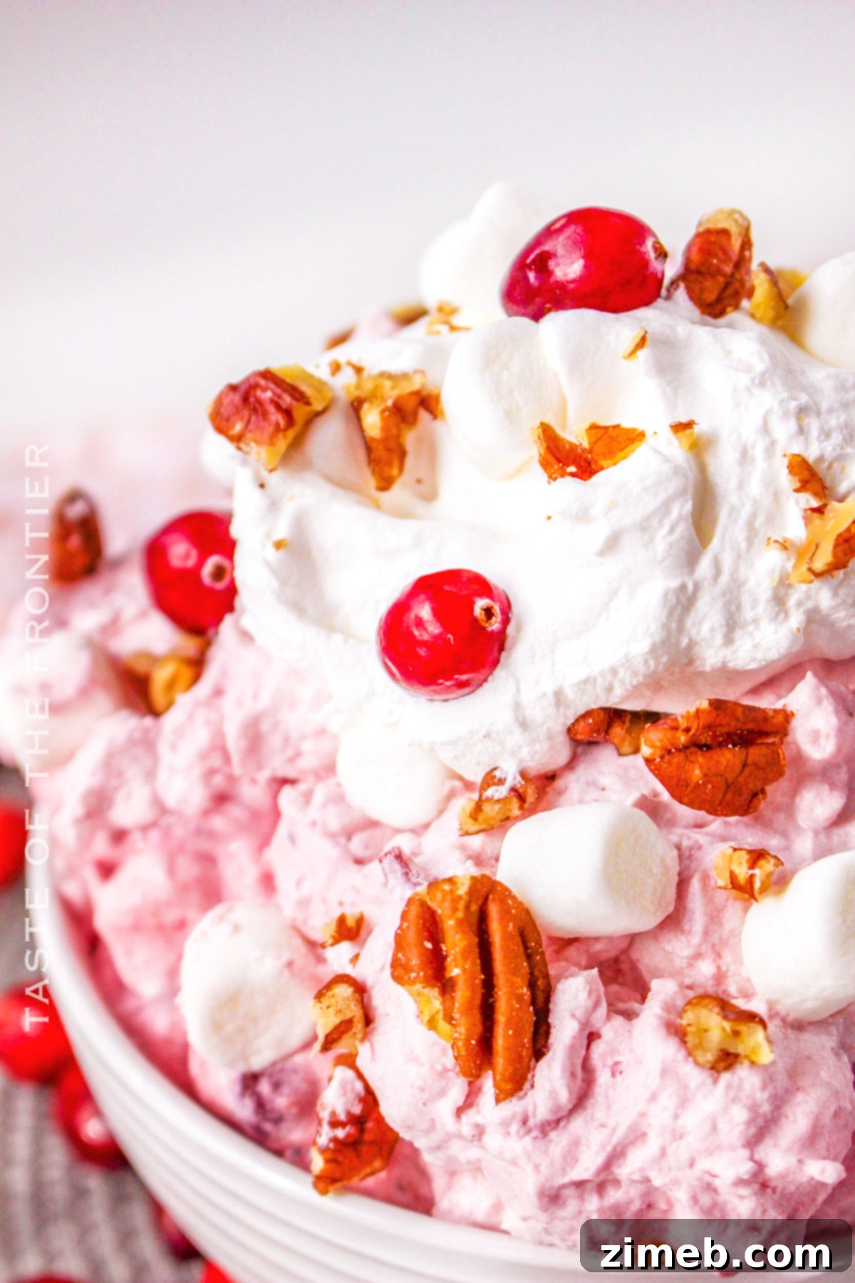 Bright and Flavorful Cranberry Salad 10 Delicious cranberry fluff salad, a quick and easy holiday dessert or side.