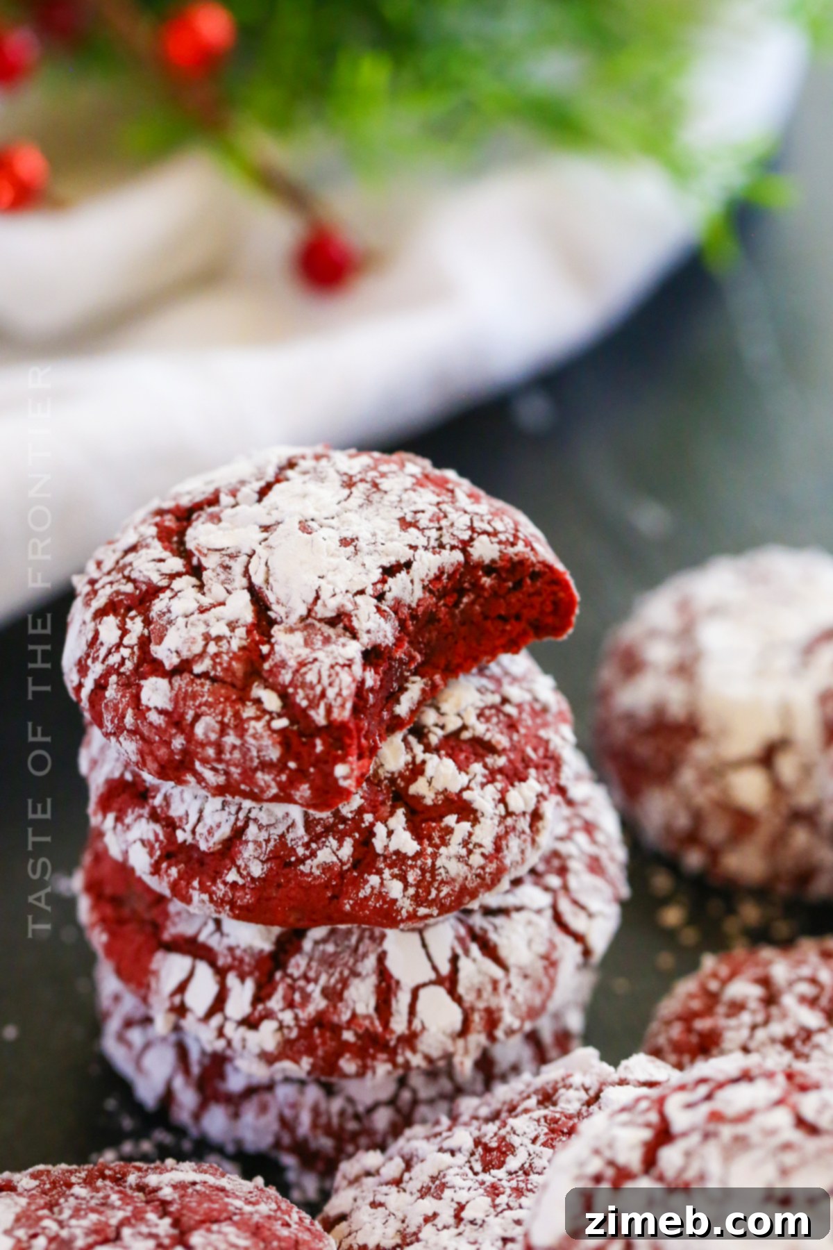 Quick-Mix Red Velvet Crinkle Cookies 16 Red velvet cookies made easily with cake mix
