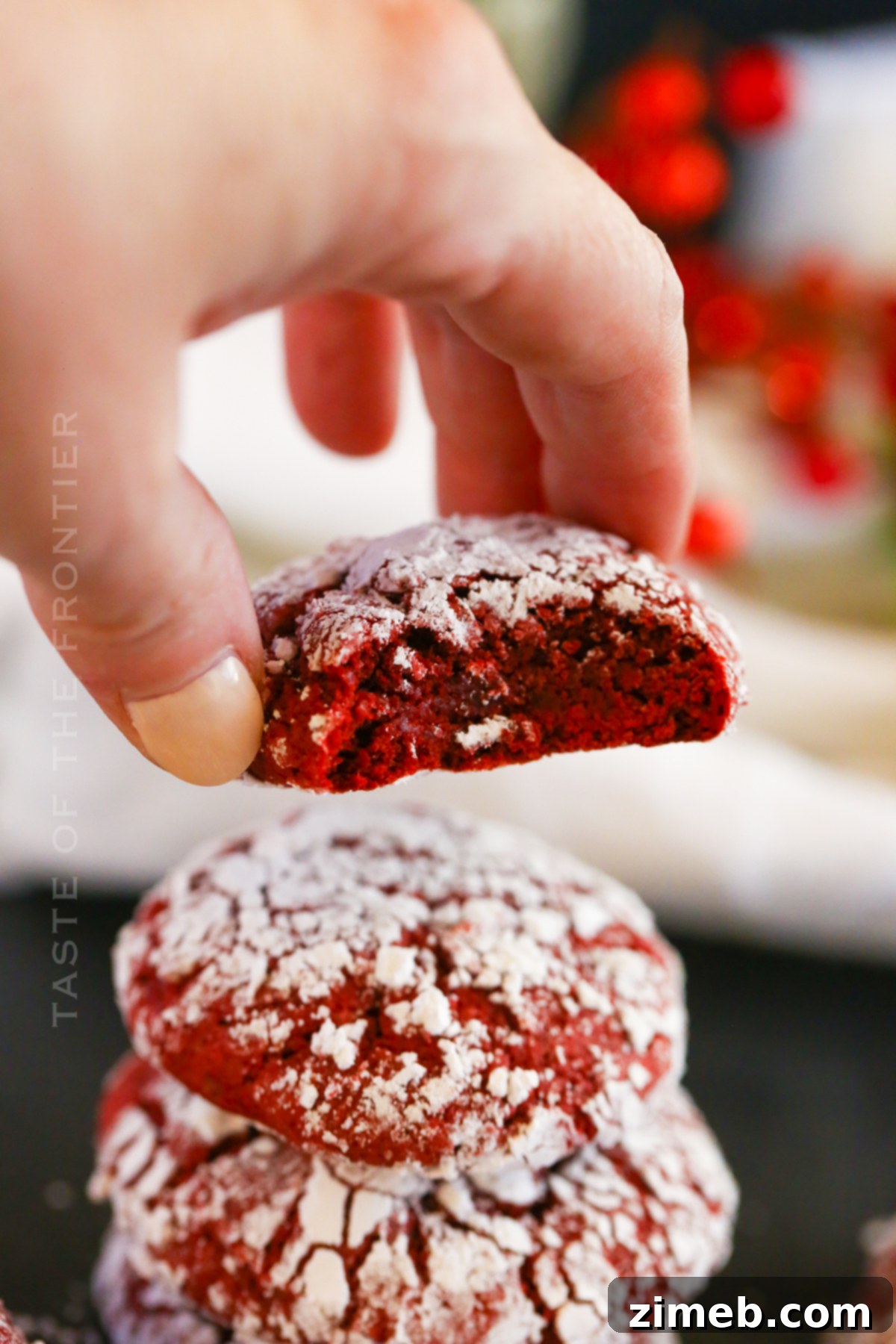Quick-Mix Red Velvet Crinkle Cookies 17 Easy Christmas cookie recipe, Red Velvet Cake Mix Crinkle Cookies