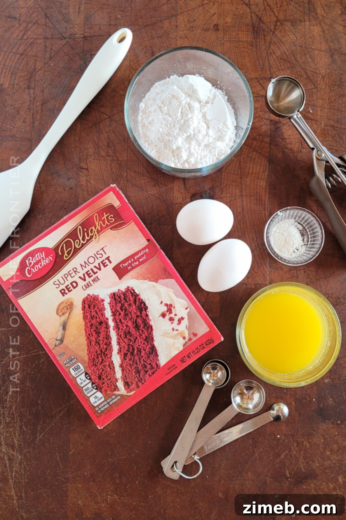 Quick-Mix Red Velvet Crinkle Cookies 4 Essential ingredients for Red Velvet Cake Mix Crinkle Cookies