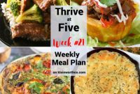 Thrive at Five Meal Plan for Week 21
