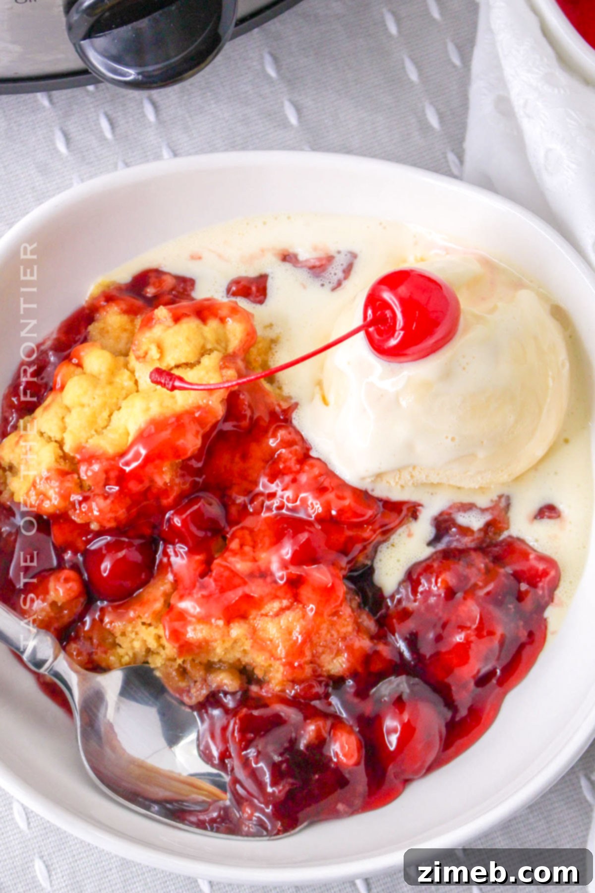 Effortless Cherry Dump Cake 8 Simple 3 ingredient cherry dessert in a crockpot