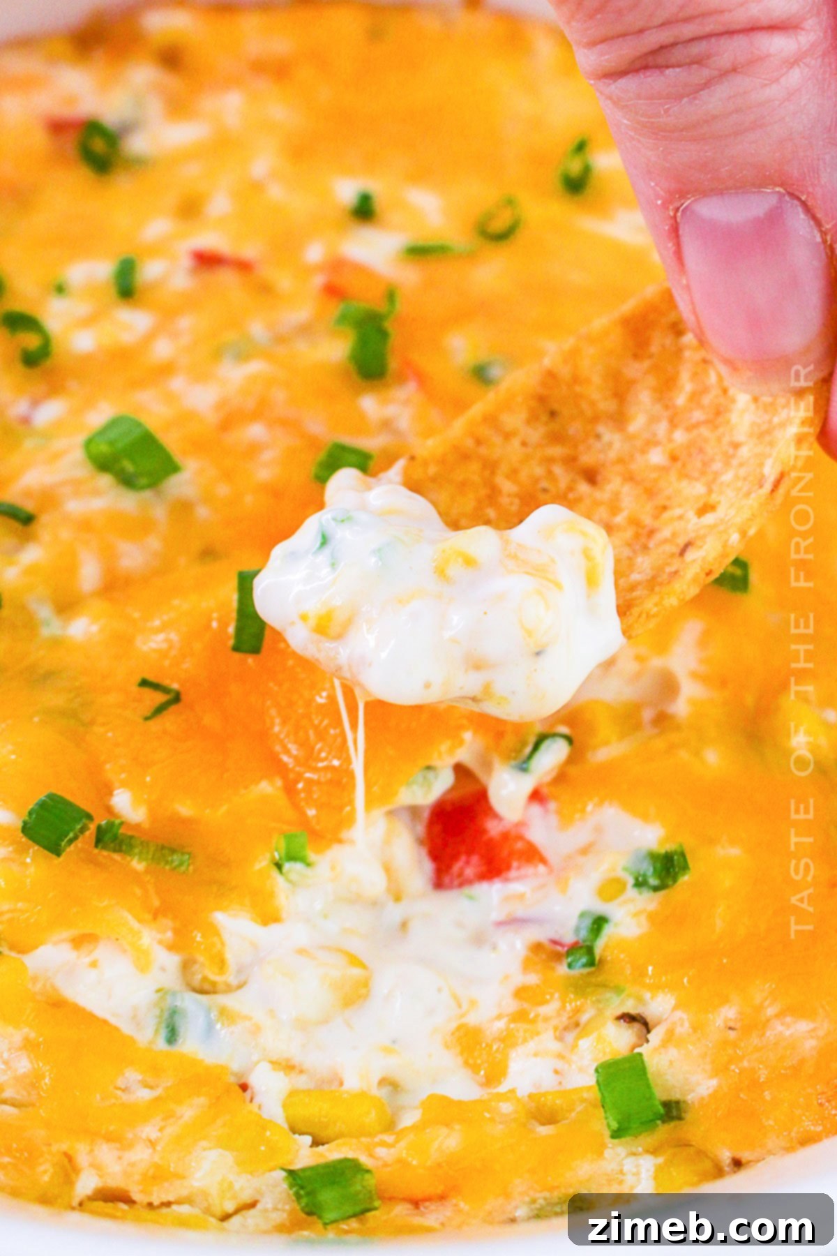 Sweet Creamy Corn Delight 2 Cream Cheese Corn Dip, creamy and savory appetizer for parties