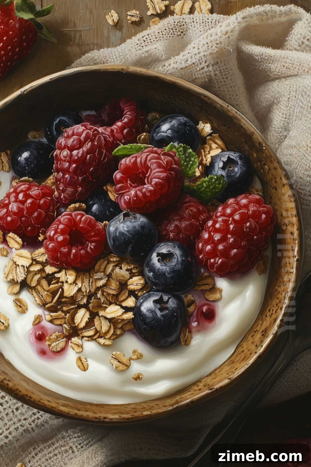 Yogurt with berries, a healthy and easy meal