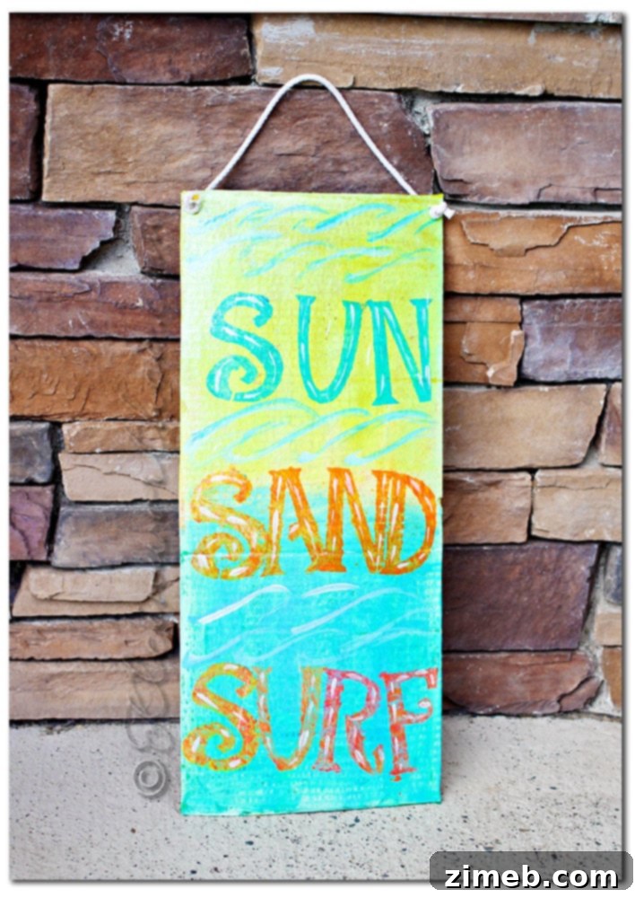 Little Hands, Big Ideas: DIY Kids' Room Decor 2 Beachy painted board for kids' room decor, Easy Kids Crafts Room Decor DIY with Plaid