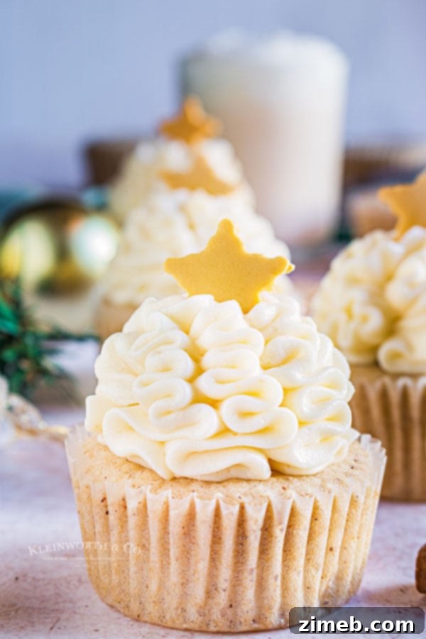 15 Joyful Christmas Cupcake Creations 14 Homemade Spiced Eggnog Cupcakes with Eggnog Frosting