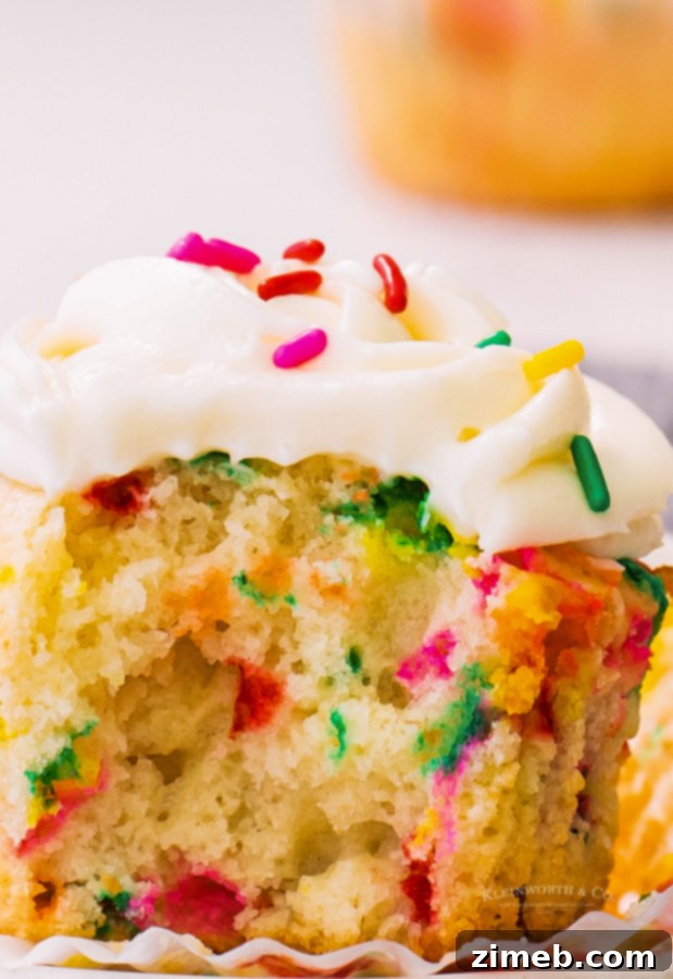 15 Joyful Christmas Cupcake Creations 4 Homemade Funfetti Cupcakes with Cream Cheese Frosting
