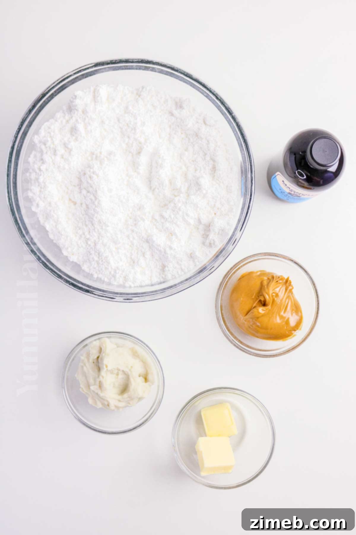 Potato Truffles 4 Ingredients for homemade Potato Candy: cooled mashed potatoes, butter, vanilla, confectioner's sugar, and creamy peanut butter.