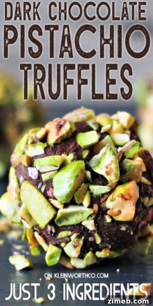 Decadent Dark Chocolate Pistachio Truffles 5 Dark Chocolate Pistachio Truffles