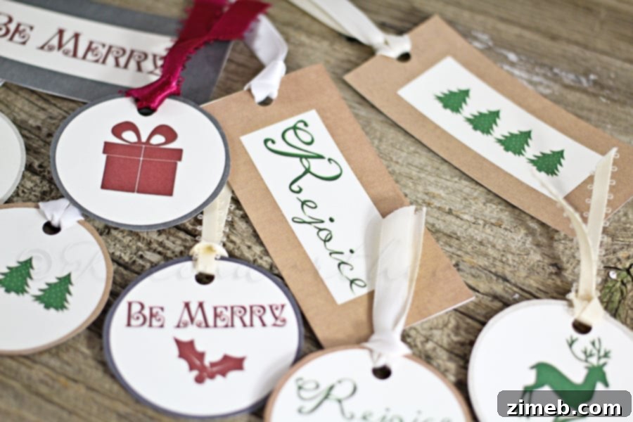 Rustic Burlap Holiday Printables 2 Printable Christmas Gift Tags for Neighbor Gifts