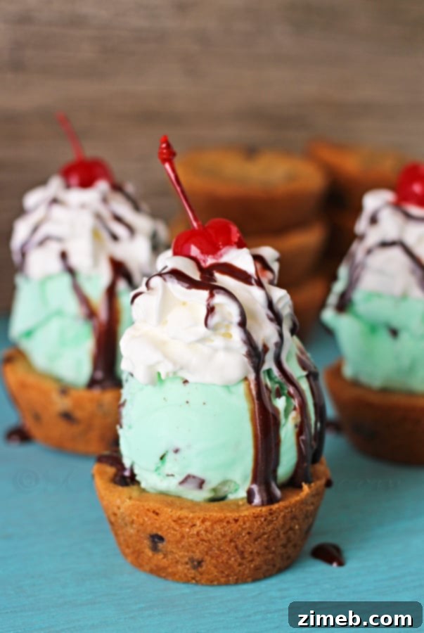 Chocolate Chip Cookie Cup Sundae
