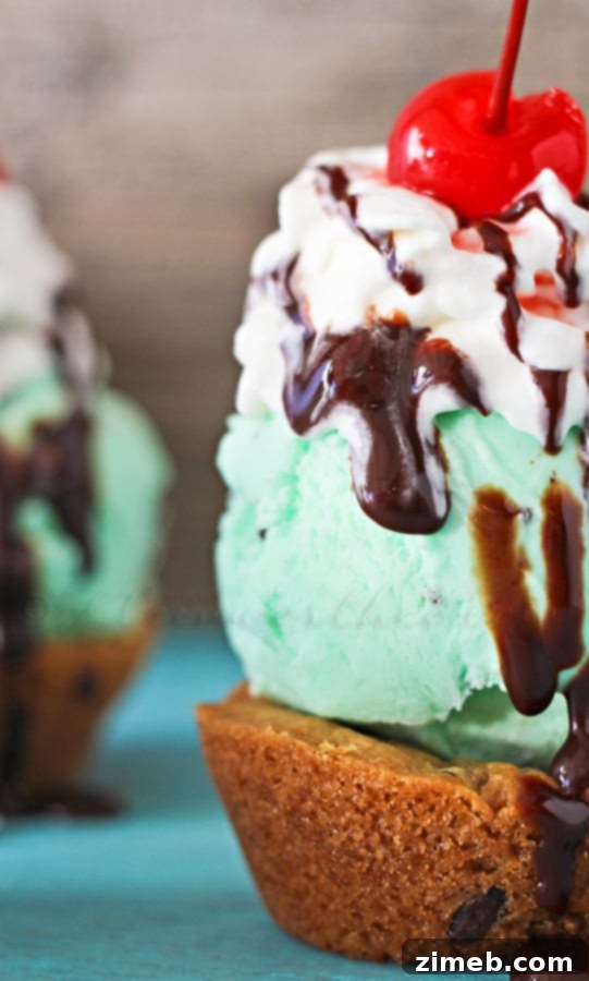 Chocolate Chip Cookie Cup Sundae