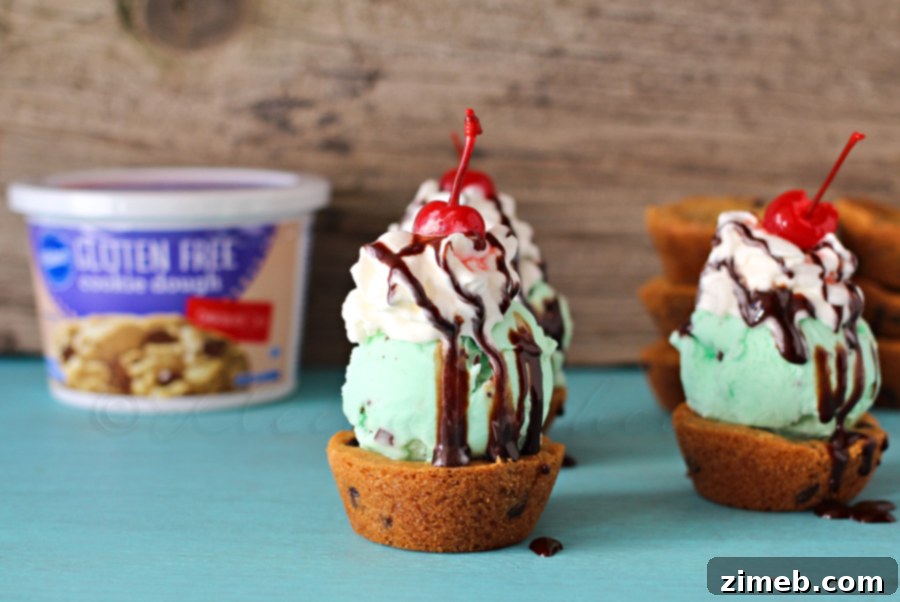 Chocolate Chip Cookie Cup Sundae