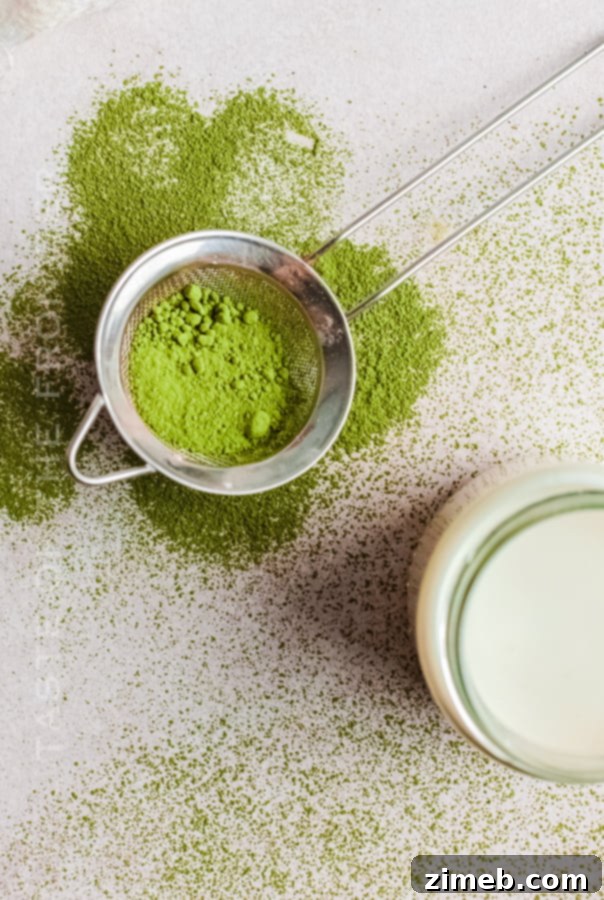 Matcha Refresher 5 Close-up of vibrant matcha powder in a bowl, ready to be used