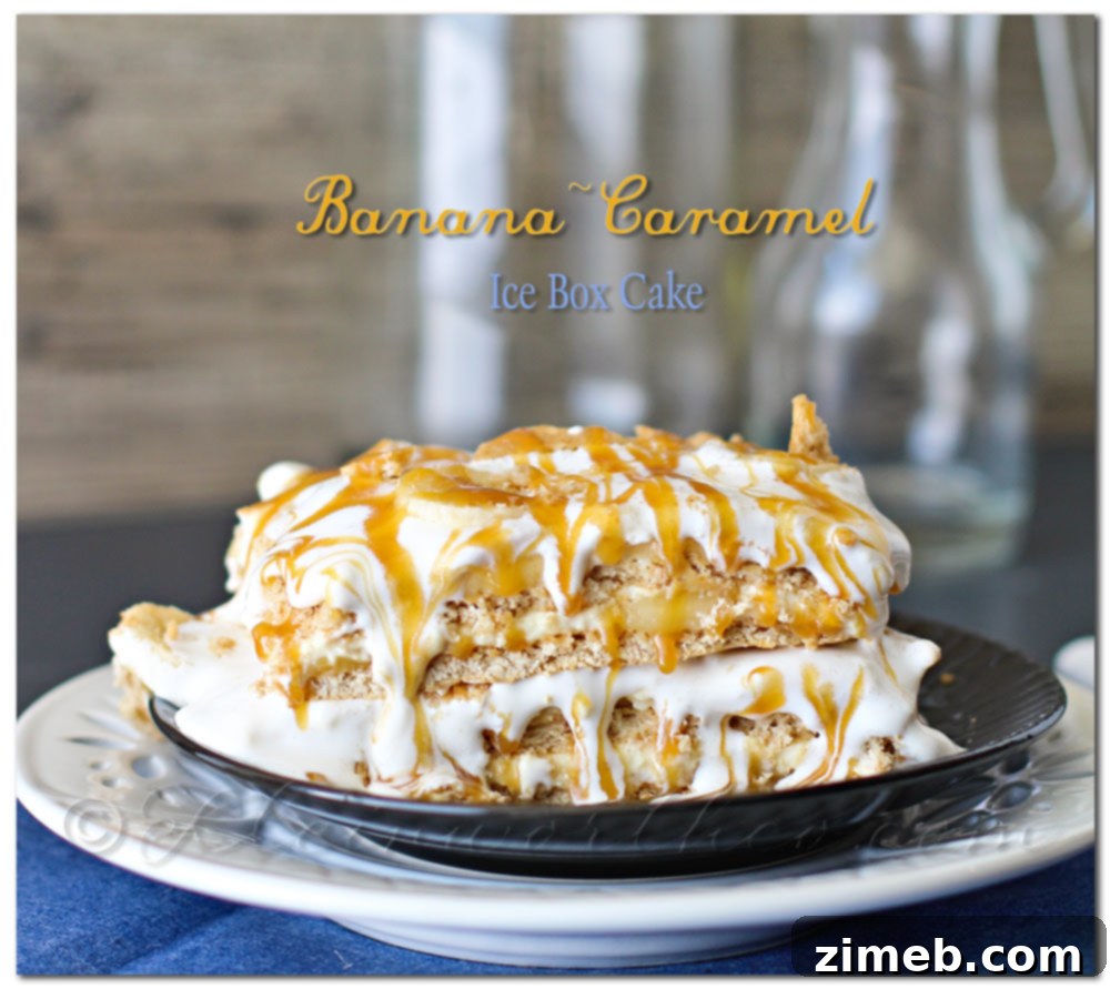 Java No-Bake Delights 8 Refreshing Banana Caramel Ice Box Cake - No-Bake