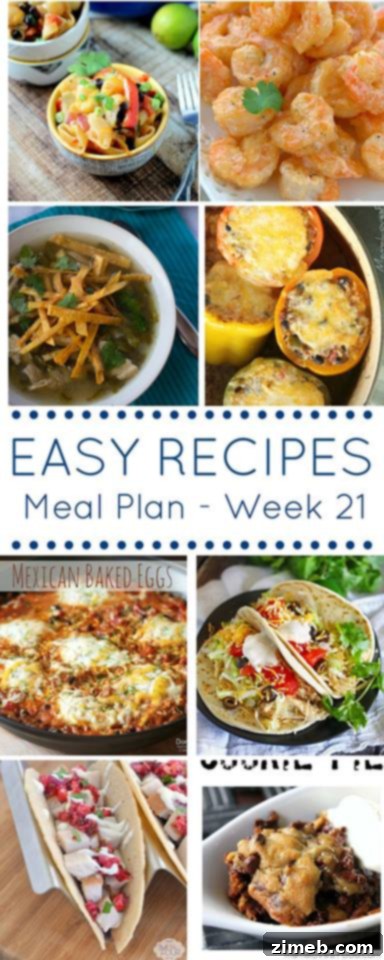 Simple Dinners for Week 21 11 Easy Dinner Recipes Meal Plan Week 21 Pin