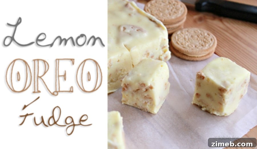 Lemon Oreo Fudge - Bright & Zesty