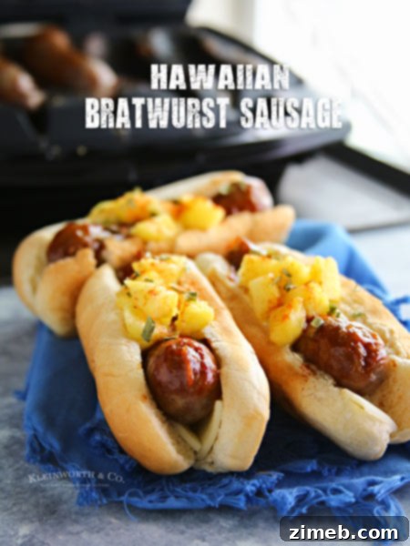 Hawaiian Bratwurst Sausage Recipe - A flavorful grill idea