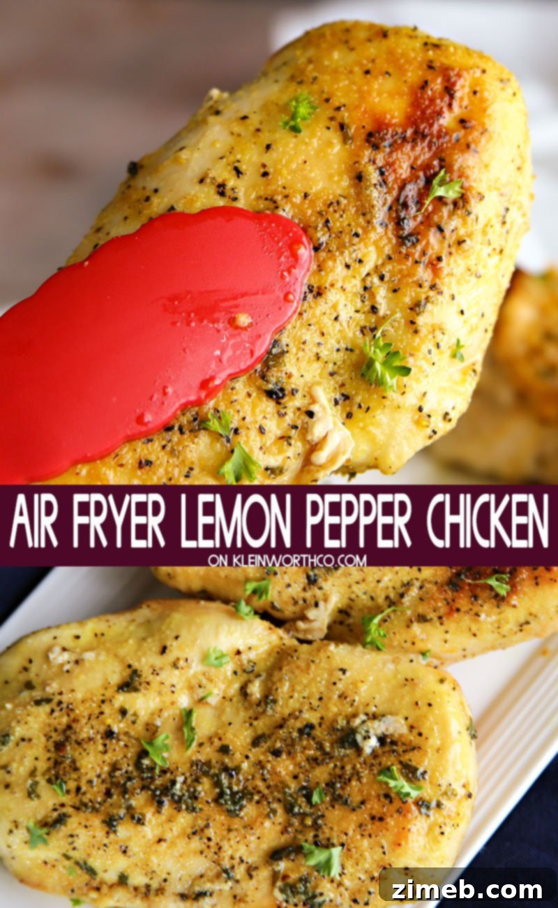 Crispy Air Fryer Lemon Pepper Chicken 2 Air Fryer Lemon Pepper Chicken - A quick and easy chicken dinner recipe ready in 30 minutes, perfect for busy weeknights.
