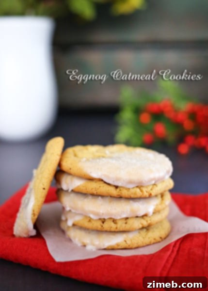 Snow-Kissed Red Velvet Cookies 8 Eggnog Oatmeal Cookies - perfect for the holidays