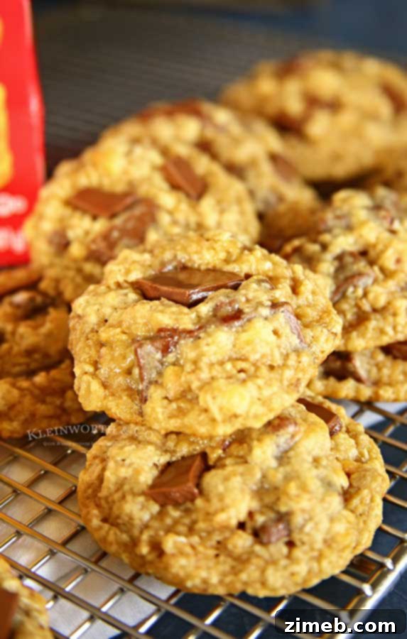 Chocolate Chunk Oatmeal Cookies with a RITZ Cracker twist