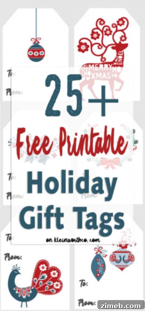 Free Printable Christmas Gift Tags 20 HUGE collection of FREE Christmas Gift Tags Printables